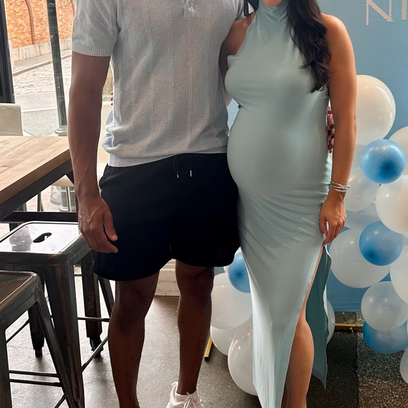 Worn once Norma Kamali size S blue dress - Picture 4 of 4